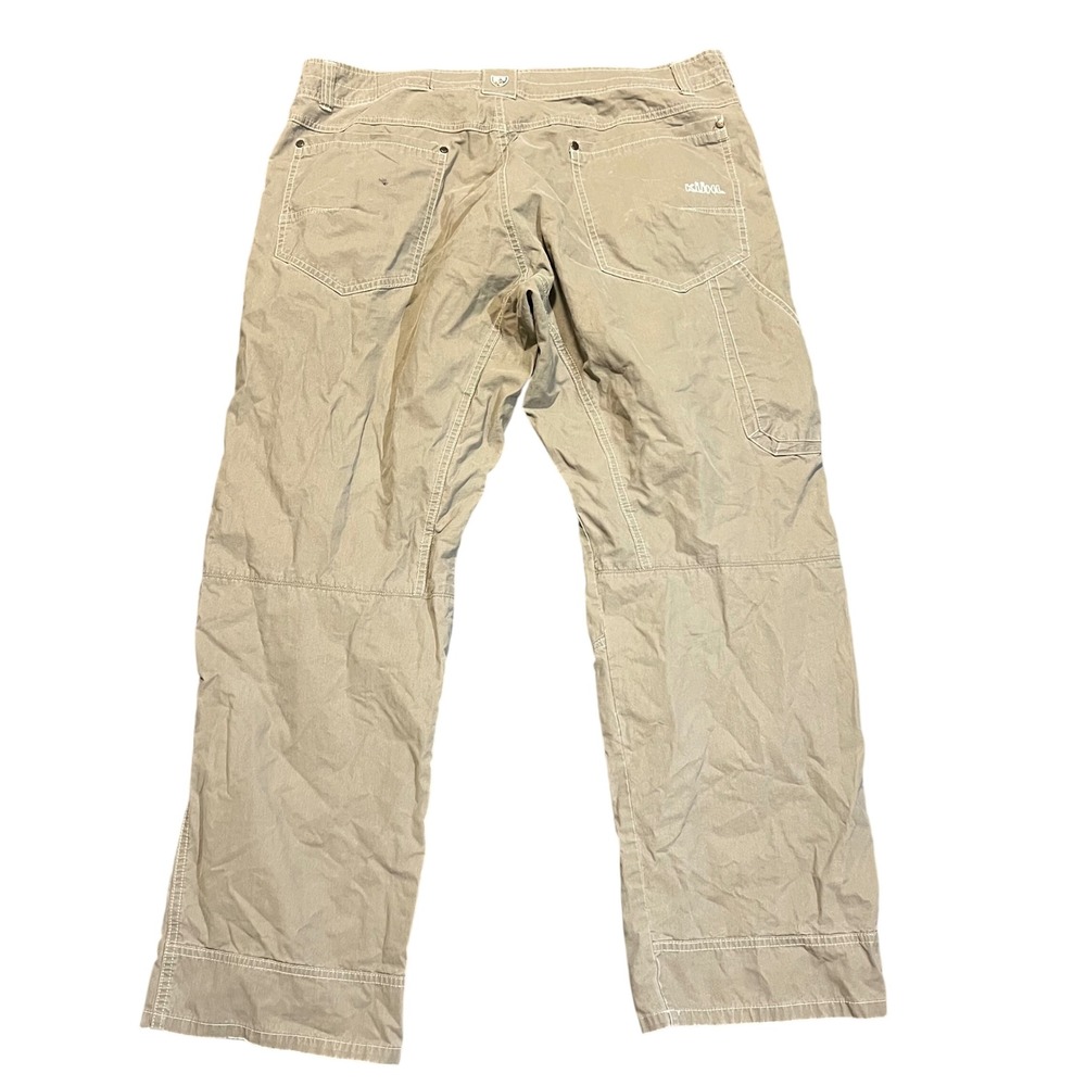 KUHL Revolvr Pants Men's 38x30 Tan Beige Vintage‎ Patina Dye Stretch Hiking